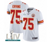 Youth Kansas City Chiefs #75 Cameron Erving White Vapor Untouchable Limited Player Super Bowl LIV Bound Football Jersey