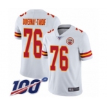 Youth Kansas City Chiefs #76 Laurent Duvernay-Tardif White Vapor Untouchable Limited Player 100th Season Football Jersey