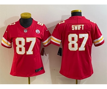 Youth Kansas City Chiefs #87 Taylor Swift Red 2023 F.U.S.E. Vapor Untouchable Limited Football Stitched Jersey