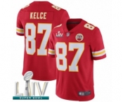 Youth Kansas City Chiefs #87 Travis Kelce Red Team Color Vapor Untouchable Limited Player Super Bowl LIV Bound Football Jersey