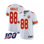 Youth Kansas City Chiefs #88 Tony Gonzalez White Vapor Untouchable Limited Player 100th Season Football Jersey