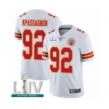 Youth Kansas City Chiefs #92 Tanoh Kpassagnon White Vapor Untouchable Limited Player Super Bowl LIV Bound Football Jersey