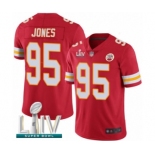 Youth Kansas City Chiefs #95 Chris Jones Red Team Color Vapor Untouchable Limited Player Super Bowl LIV Bound Football Jersey