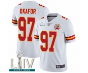 Youth Kansas City Chiefs #97 Alex Okafor White Vapor Untouchable Limited Player Super Bowl LIV Bound Football Jersey