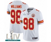 Youth Kansas City Chiefs #98 Xavier Williams White Vapor Untouchable Limited Player Super Bowl LIV Bound Football Jersey