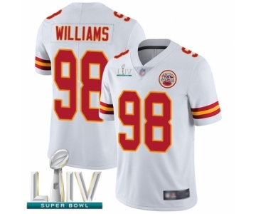 Youth Kansas City Chiefs #98 Xavier Williams White Vapor Untouchable Limited Player Super Bowl LIV Bound Football Jersey