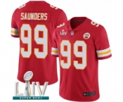 Youth Kansas City Chiefs #99 Khalen Saunders Red Team Color Vapor Untouchable Limited Player Super Bowl LIV Bound Football Jersey