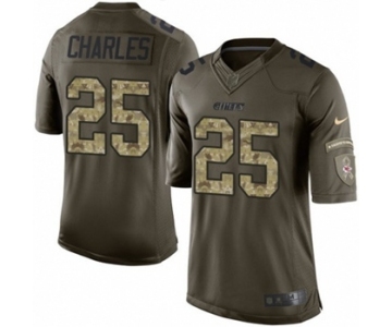 Youth Nike Kansas City Chiefs #25 Jamaal Charles Limited Green Salute to Service NFL Jersey