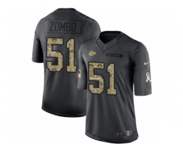 Youth Nike Kansas City Chiefs #51 Frank Zombo Limited Black 2016 Salute to Service NFL Jersey