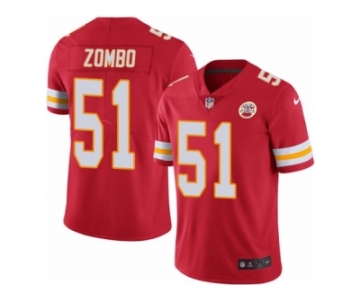 Youth Nike Kansas City Chiefs #51 Frank Zombo Limited Red Rush NFL Jersey