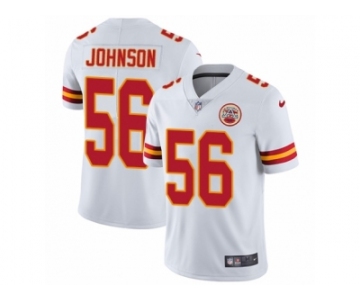 Youth Nike Kansas City Chiefs #56 Derrick Johnson Vapor Untouchable Limited White NFL Jersey