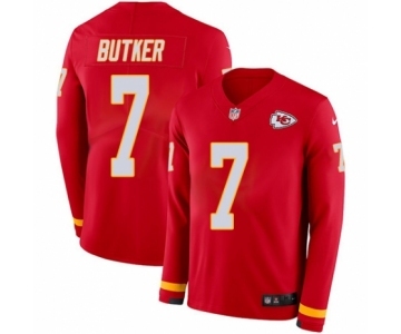 Youth Nike Kansas City Chiefs #7 Harrison Butker Limited Red Therma Long Sleeve NFL Jersey