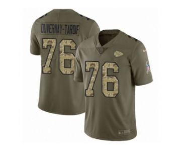 Youth Nike Kansas City Chiefs #76 Laurent Duvernay-Tardif Limited Olive Camo 2017 Salute to Service NFL Jersey