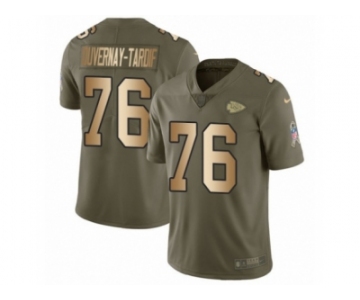 Youth Nike Kansas City Chiefs #76 Laurent Duvernay-Tardif Limited Olive Gold 2017 Salute to Service NFL Jersey