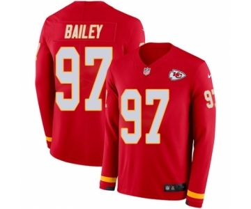 Youth Nike Kansas City Chiefs #97 Allen Bailey Limited Red Therma Long Sleeve NFL Jerse