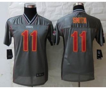 nike youth nfl jerseys kansas city chiefs #11 alex smith grey[nike vapor]