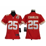 nike youth nfl jerseys kansas city chiefs #25 charles red[nike]