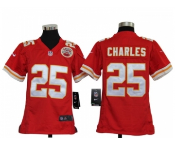 nike youth nfl jerseys kansas city chiefs #25 charles red[nike]