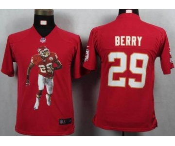 nike youth nfl jerseys kansas city chiefs #29 berry red[portrait fashion]