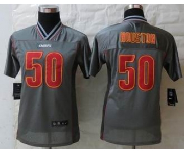 nike youth nfl jerseys kansas city chiefs #50 houston grey[nike vapor][houston]