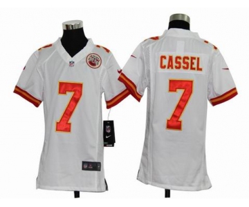 nike youth nfl jerseys kansas city chiefs #7 cassel white[nike]