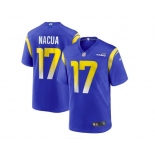 Los Angeles Rams #17 Puka Nacua 2023 New Blue Game Jersey