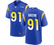 Los Angeles Rams #91Greene Blue 2021 Game Jersey