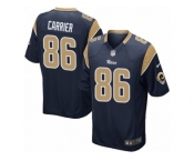 Men Nike Los Angeles Rams #86 Derek Carrier Game Navy Blue Team Color NFL Jersey