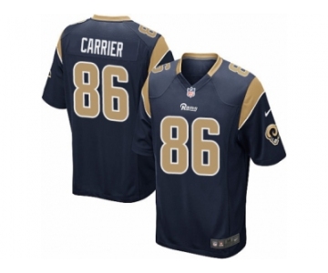 Men Nike Los Angeles Rams #86 Derek Carrier Game Navy Blue Team Color NFL Jersey