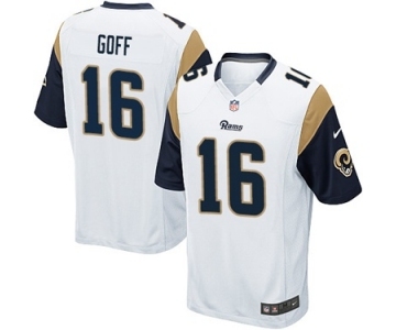 Men's Nike Los Angeles Rams #16 Jared Goff Game White NFL Jersey