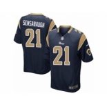 Men's Nike Los Angeles Rams #21 Coty Sensabaugh Game Navy Blue Team Color NFL Jersey