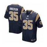 Men's Nike Los Angeles Rams #35 C.J. Anderson Game Navy Blue Team Color NFL Jersey