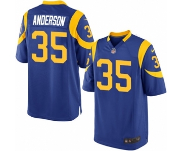 Men's Nike Los Angeles Rams #35 C.J. Anderson Game Royal Blue Alternate NFL Jersey