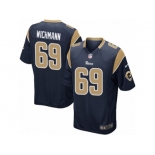 Men's Nike Los Angeles Rams #69 Cody Wichmann Game Navy Blue Team Color NFL Jersey