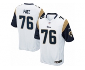 Men's Nike Los Angeles Rams #76 Orlando Pace Game White NFL Jersey