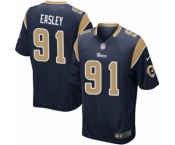 Men's Nike Los Angeles Rams #91 Dominique Easley Game Navy Blue Team Color NFL Jersey