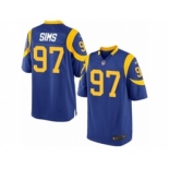 Men's Nike Los Angeles Rams #97 Eugene Sims Game Royal Blue Alternate NFL Jersey