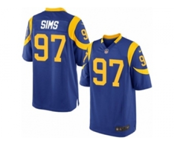 Men's Nike Los Angeles Rams #97 Eugene Sims Game Royal Blue Alternate NFL Jersey