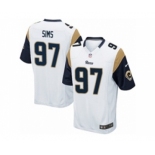 Men's Nike Los Angeles Rams #97 Eugene Sims Game White NFL Jersey