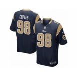 Men's Nike Los Angeles Rams #98 Quinton Coples Game Navy Blue Team Color NFL Jersey