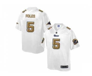 Nike St.Louis Rams #5 Nick Foles White Men's NFL Pro Line Fashion Game Jersey