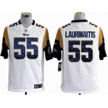 nike nfl jerseys st. louis rams #55 laurinaitis white[game]