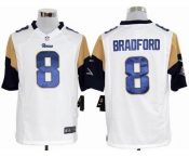 nike nfl jerseys st. louis rams #8 bradford white[game]