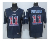 2015 new nike new england patriots #11 edelman navy blue strobe jerseys[limited]