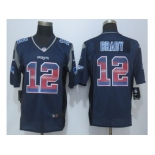 2015 new nike new england patriots #12 brady navy blue strobe jerseys[limited]