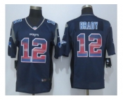 2015 new nike new england patriots #12 brady navy blue strobe jerseys[limited]