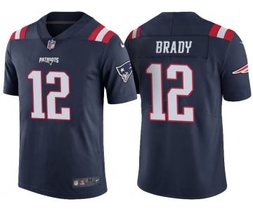 Men New England Patriots #12 Tom Brady Navy Color Rush Limited Jersey