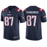 Men New England Patriots #87 Rob Gronkowski Navy Color Rush Limited Jersey