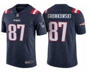 Men New England Patriots #87 Rob Gronkowski Navy Color Rush Limited Jersey