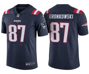 Men New England Patriots #87 Rob Gronkowski Navy Color Rush Limited Jersey